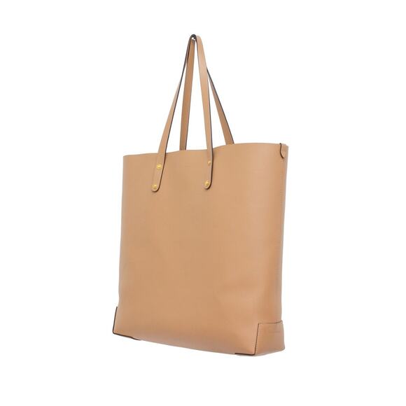 1.8k$ Burberry Light Camel XL Grainy Leather Haymarket Check Tote Purse Bag - Picture 3 of 16